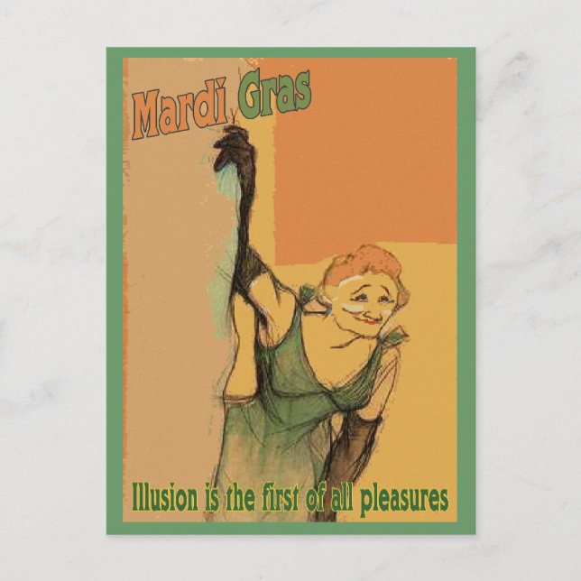 Postal Ilusiones de MArdi Gras (Anverso)