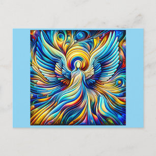Postal Ilusionismo abstracto de IA ángel Efecto expresion