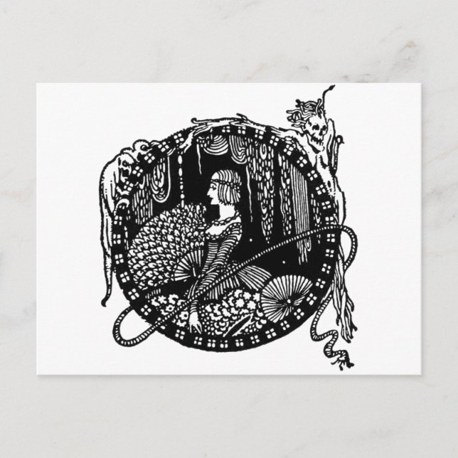 Postal Ilustración 8 del Poe (Anverso)