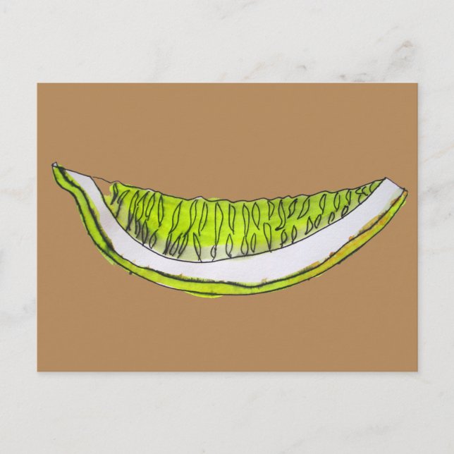 Postal Ilustracion acuarela de fruta de limón (Anverso)