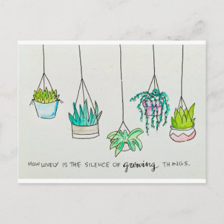 Postal Ilustracion acuático de la planta Lover