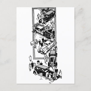 Postal ilustracion artístico de los años 20