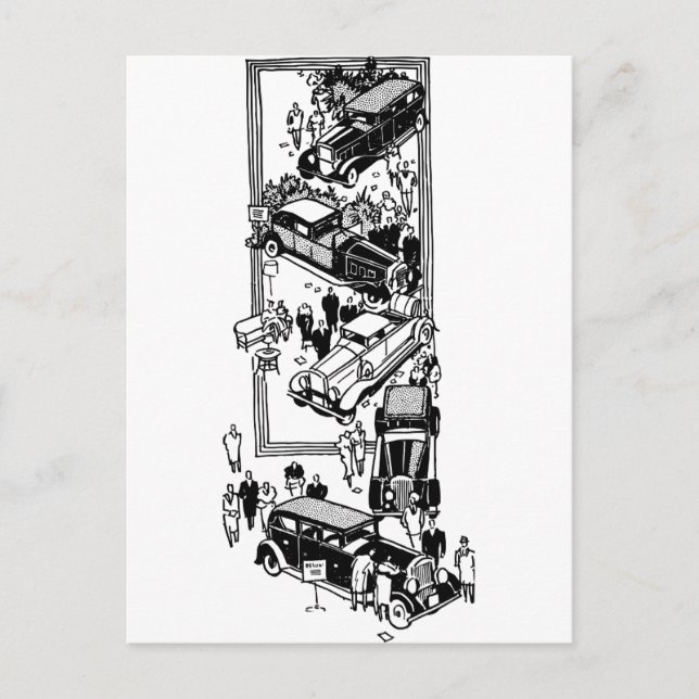 Postal ilustracion artístico de los años 20 (Anverso)