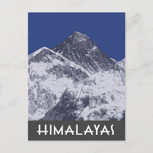 Postal Ilustracion artístico fotográfico de Himalayas (Anverso)