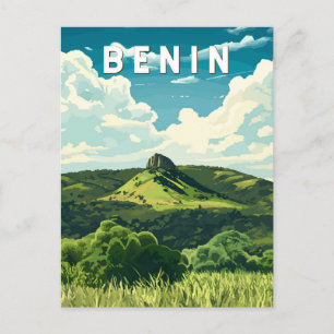Postal Ilustracion Benín Viajes de arte