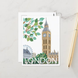 Postal Ilustracion Big Ben London