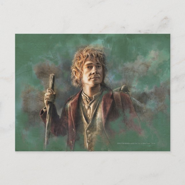 POSTAL ILUSTRACION BILBO BAGGINS™ (Anverso)