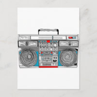 ilustracion boombox de los años 80