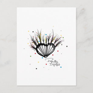 Postal Ilustracion cardíaco de amor perfectamente imperfe