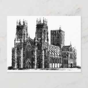 Postal Ilustracion Catedral