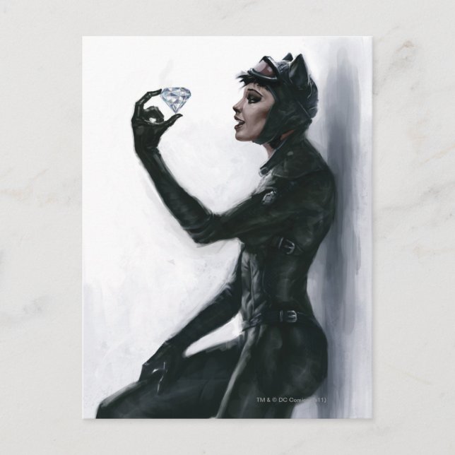 Postal Ilustracion Catwoman (Anverso)