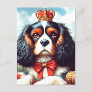 Postal Ilustracion Cavalier King Charles Spaniel