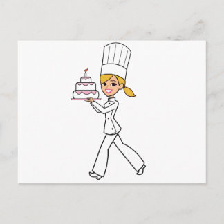 Postal Ilustracion Chica único