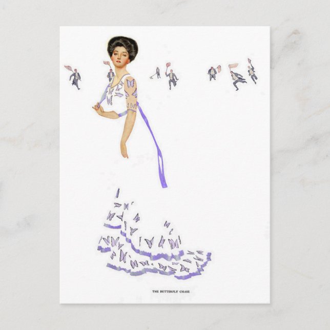 Postal Ilustración 'Coles Phillips ‘Fadeaway Girl’ “Butte (Anverso)