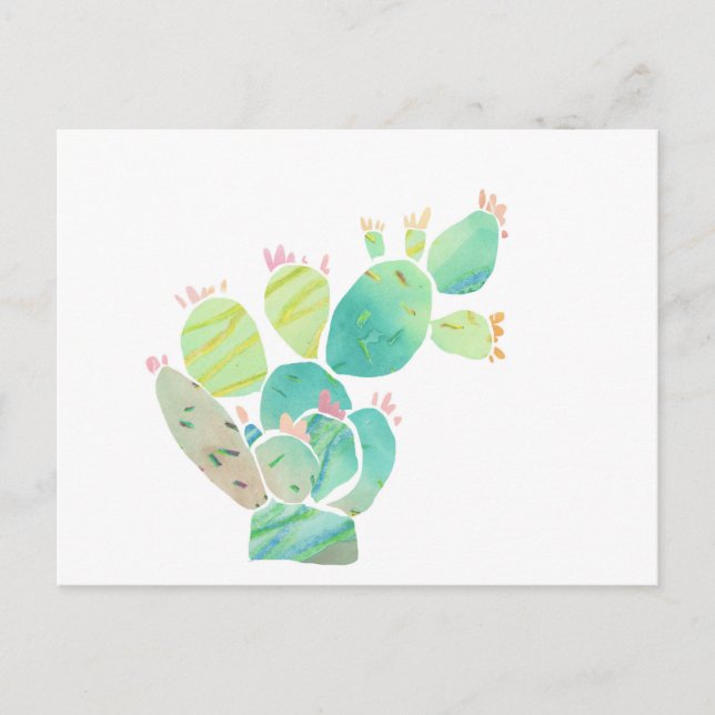 Postal Ilustracion Collage Cactus Postcard (Anverso)