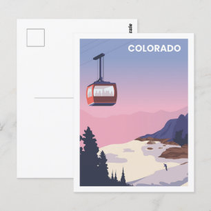 Postal Ilustracion Colorado USA Famous Travel Place