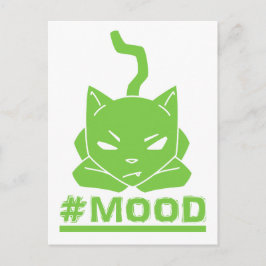 Postal ilustracion con el logotipo del gato