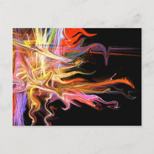 Postal ilustracion cósmico AR del fuego del extracto