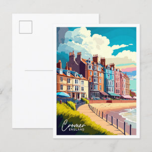 Postal Ilustracion Cromer England Travel Vintage
