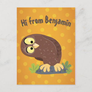 Postal Ilustracion curioso y gracioso de personalizado de