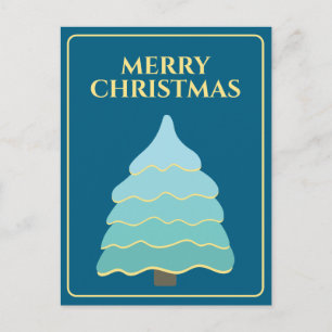 Postal Ilustracion de árbol de Navidad