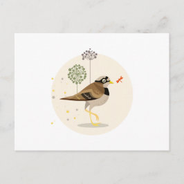 Postal Ilustracion de aves - Colores de verano