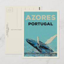 Ilustracion de ballenas jorobadas de Azores Portug