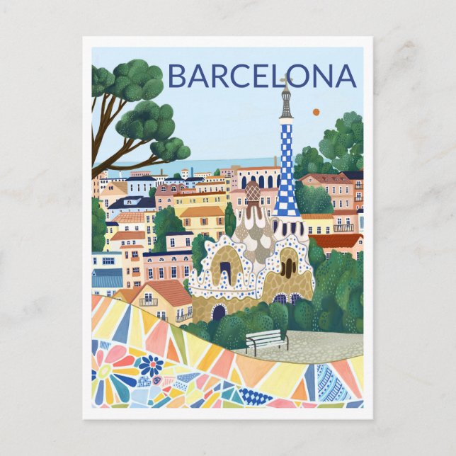 Postal Ilustracion de Barcelona (Anverso)