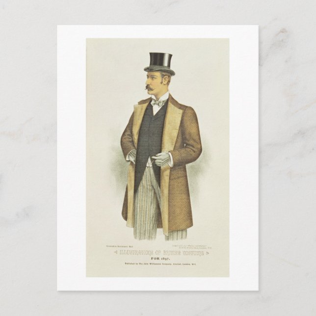 Postal Ilustracion de British Costume, pub. (Anverso)