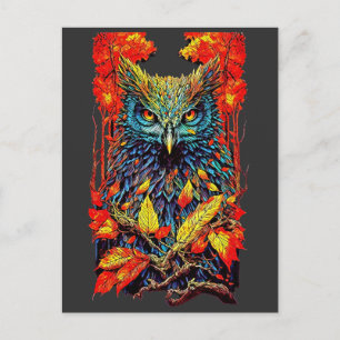 Postal Ilustracion de búho forestal T-Shirt Hoodie Throw 