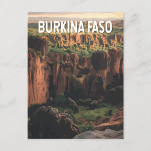Postal Ilustracion de Burkina Faso Viaje al arte