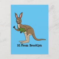 Ilustracion de canguro australiano bastante feliz