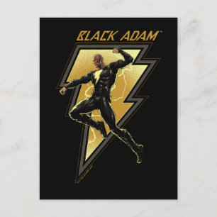 Postal Ilustracion de caracteres Black Adam Lightning Bol
