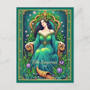 Postal Ilustración de Carta de Tarot, La Emperatriz