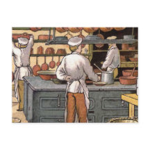 Ilustracion de cocina francesa vintage