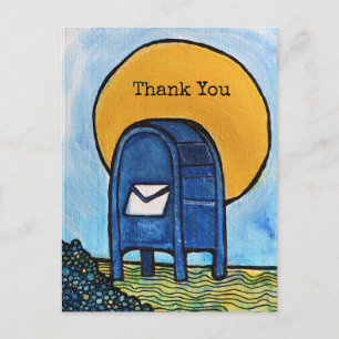 Postal Ilustracion de correo de caja desplegable