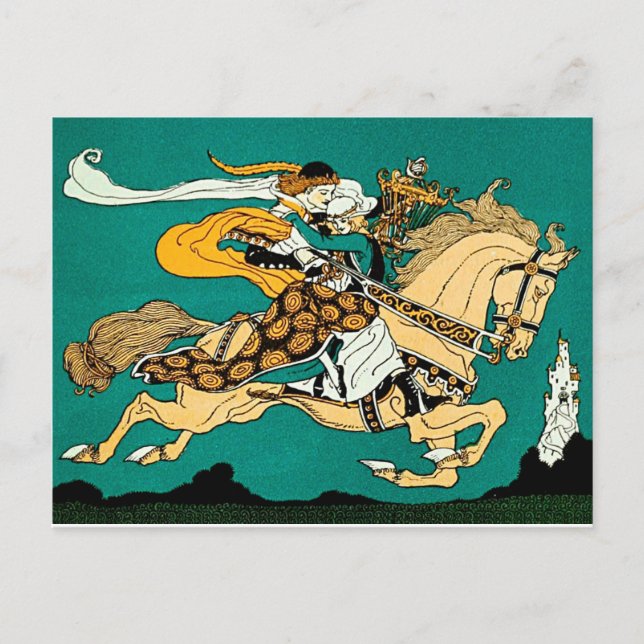 Postal Ilustracion de cuento de hadas (Anverso)