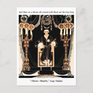 Postal Ilustracion de cuento de hadas de Iron King por Ka