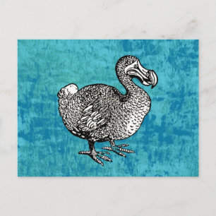 Postal Ilustración de Diccionario Antiguo Pájaro Dodo