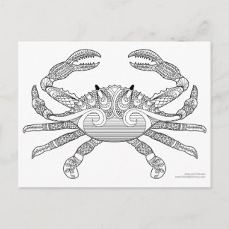 Postal Ilustracion de Doodle de Zen Nautical Zen Color Me