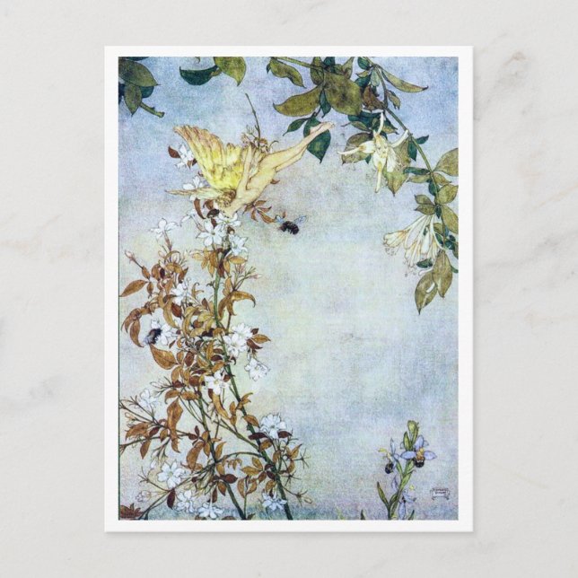 Postal Ilustracion de época Edmund Dulac Tempest (Anverso)