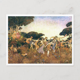 Postal Ilustracion de época Edmund Dulac Tempest