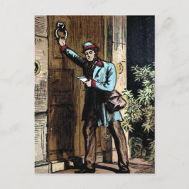 Postal ilustracion de época "El Mailman"