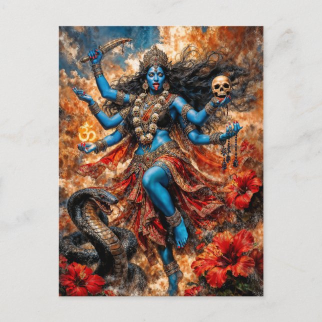 Postal Ilustración de fantasía de Kali Ma (Anverso)