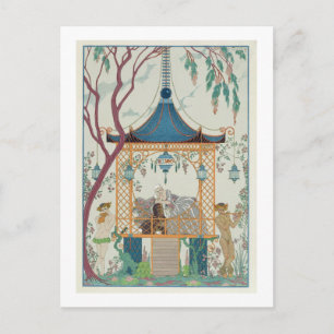 Postal Ilustracion de 'Fetes Galantes' de Paul Verlaine