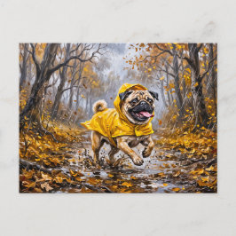 Postal Ilustración de fregonas forestales caprichosas de 