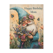 Ilustración de gnomo de flores personalizable