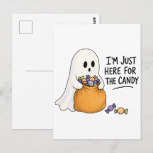Ilustración de Halloween de fantasma solo aquí por
