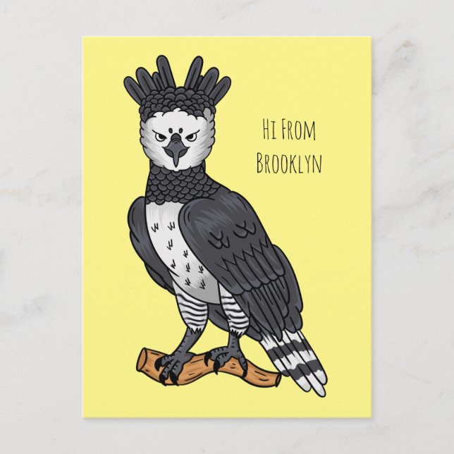 Postal Ilustracion de Harpy Eagle personalizado (Anverso)