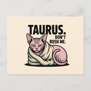 Postal Ilustración de la actitud del zodíaco del gato Sph